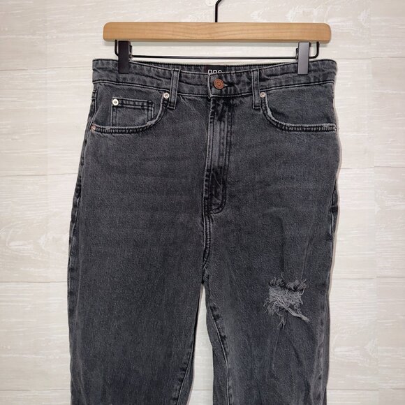 BDG High Rise Stretch Flare Jeans Size 29 Black Distressed Retro Denim - Picture 4 of 7